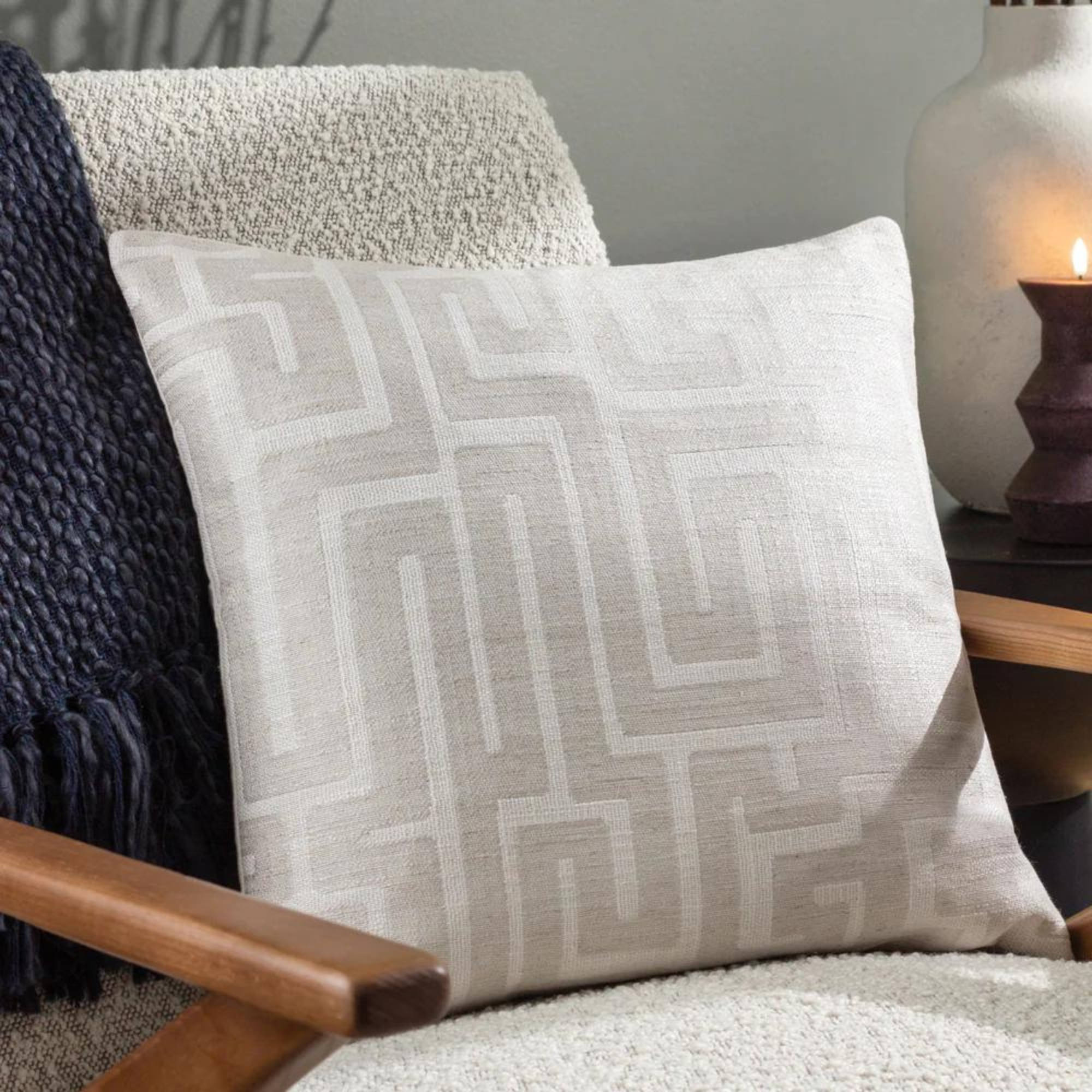 Lauder Cushion in White